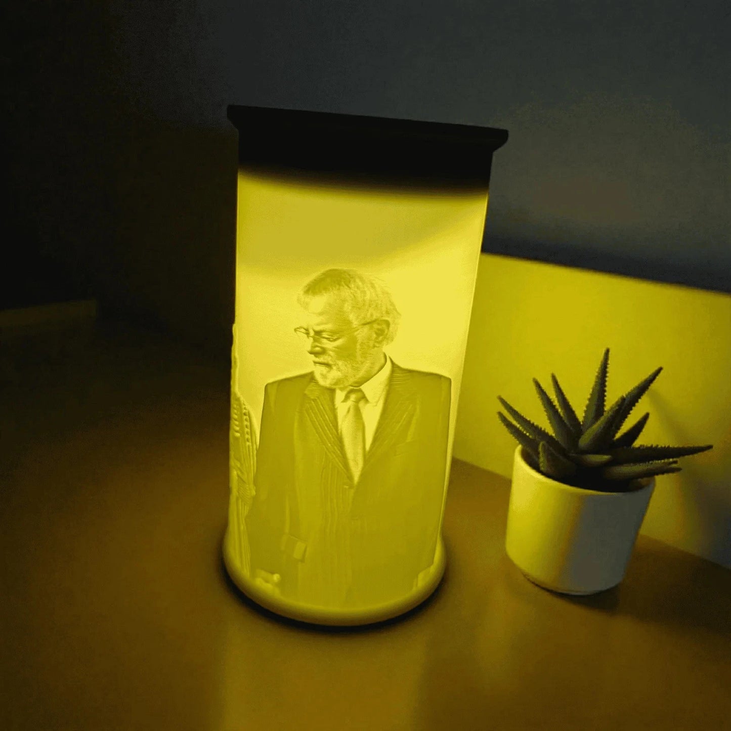 Personalisierte Lithophanie Lampe mit Foto | Solar-Erinnerungslicht