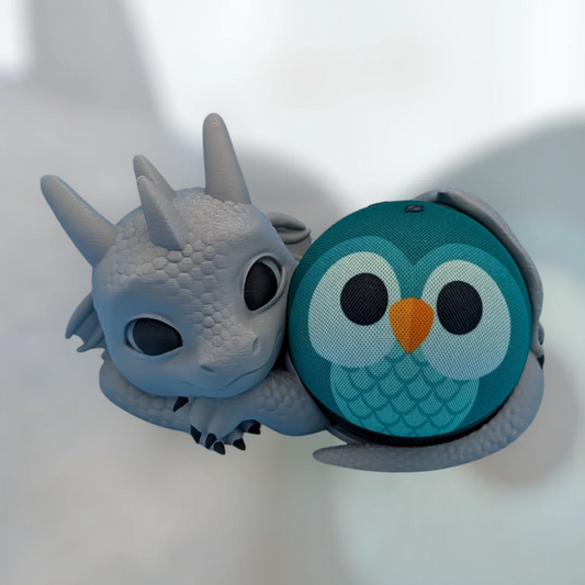 Echo Dot Kids 5 Halterung Babydrache | Alexa Ständer Kinderzimmer | Drache Glow