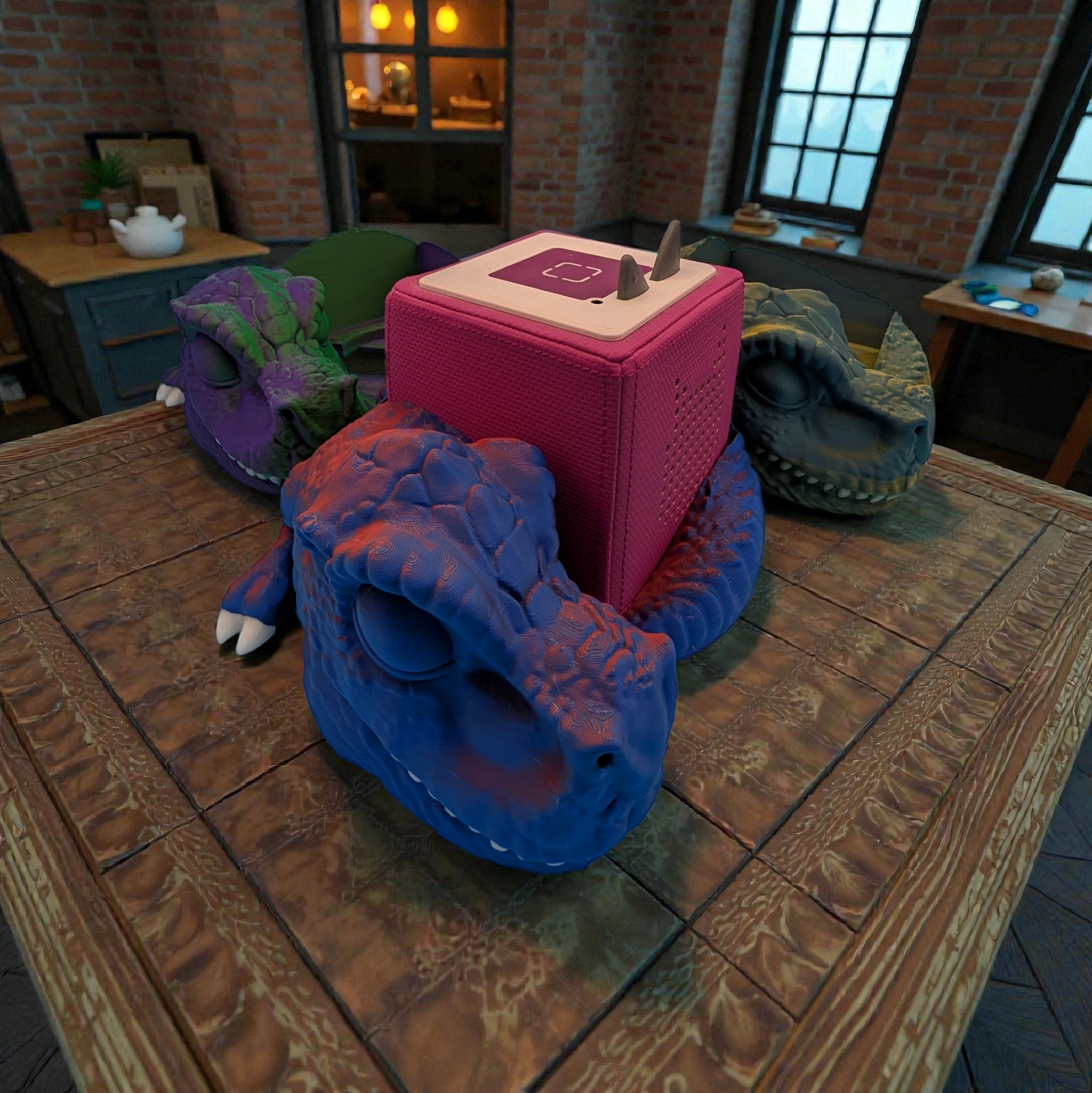 Toniebox Halter Baby T-Rex Dino Ständer | Deko Regal | PLA