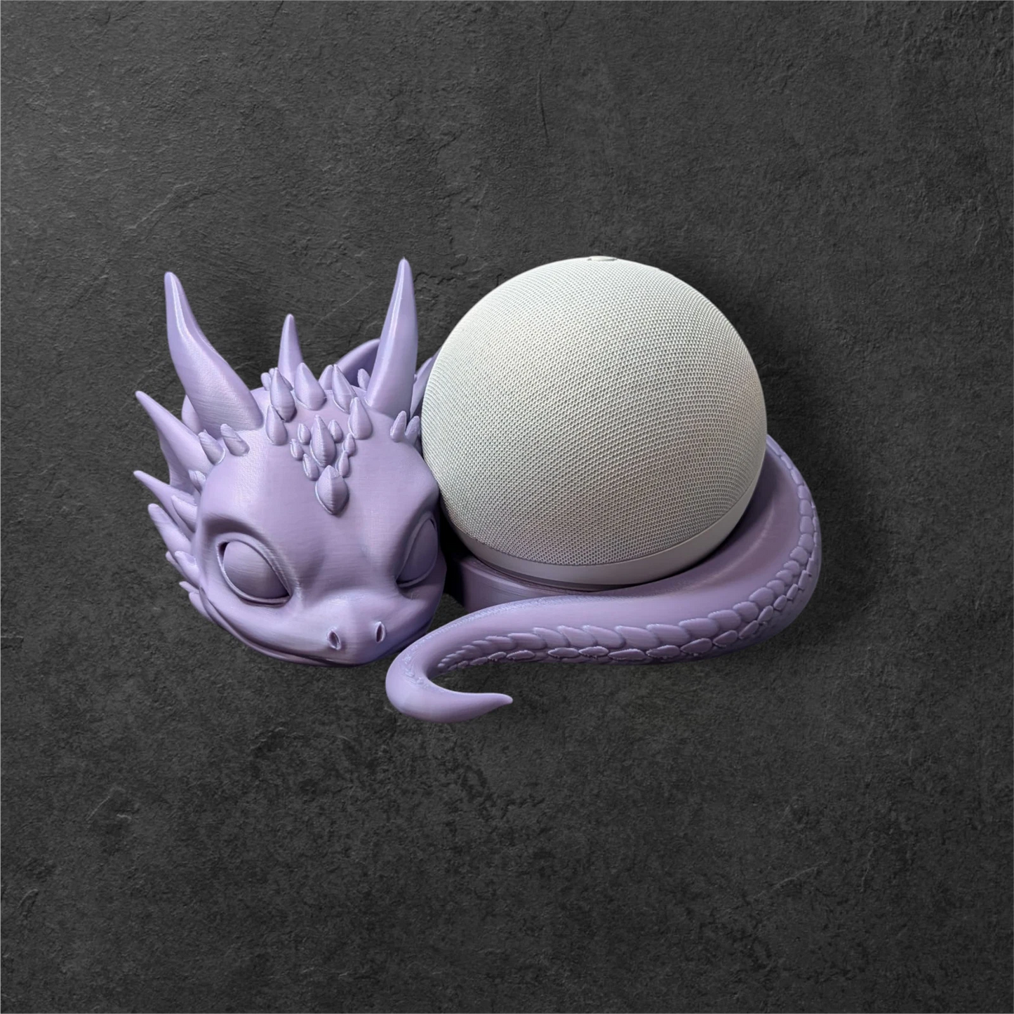 Echo Dot 5 Halter Babydrache | Fantasy Drachen Figur Ständer | PLA