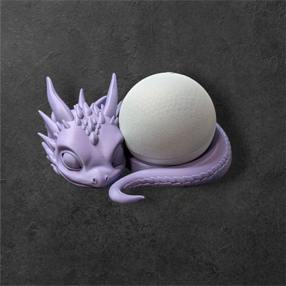 Echo Dot 5 Halter Babydrache | Fantasy Drachen Figur Ständer | PLA