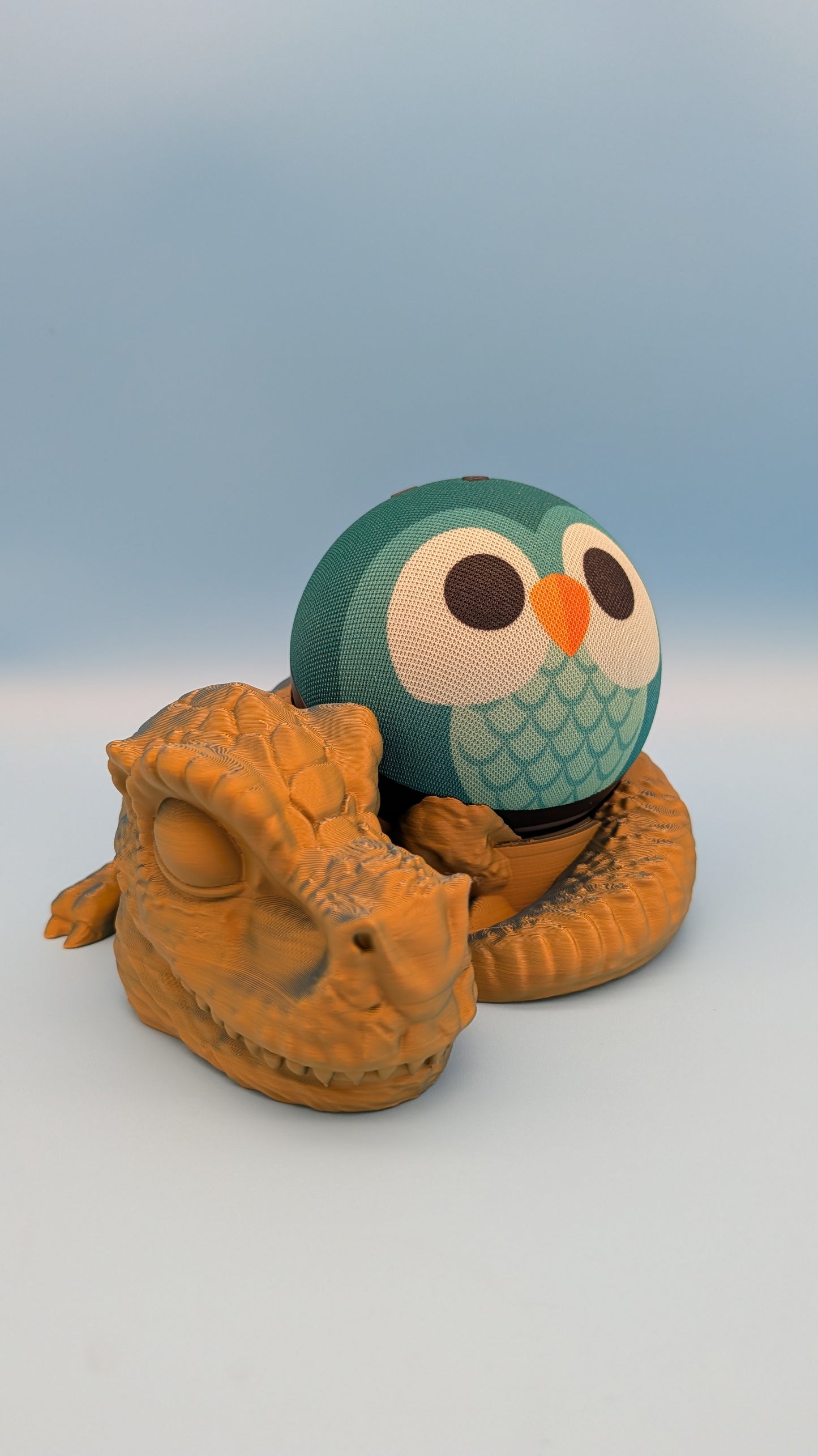 Echo Dot 4 & 5 Halter Baby T-Rex | Dualcolor Magic-Effekt | PLA