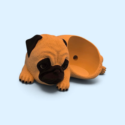 Mops Halterung für Echo Dot 4 5 Kids | Glow Augen Nachtlicht | Alexa Hund Deko