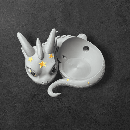 Echo Dot 5 Halterung Sternendrache | Alexa Ständer Glow & Gold | Deko Zubehör