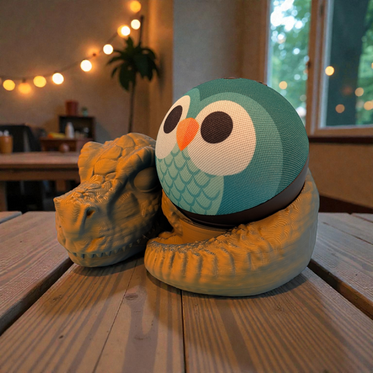 Echo Dot 4 & 5 Halter Baby T-Rex | Dualcolor Magic-Effekt | PLA