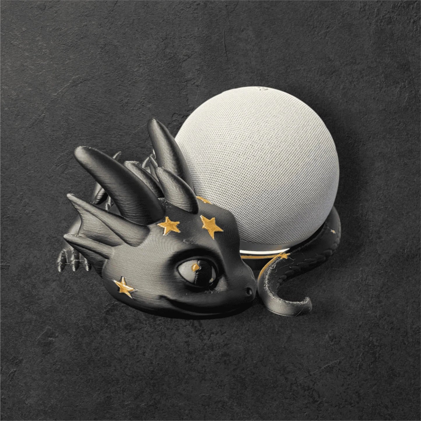 Echo Dot 5 Halter Sternendrache | Fantasy Drachen Figur Ständer | PLA