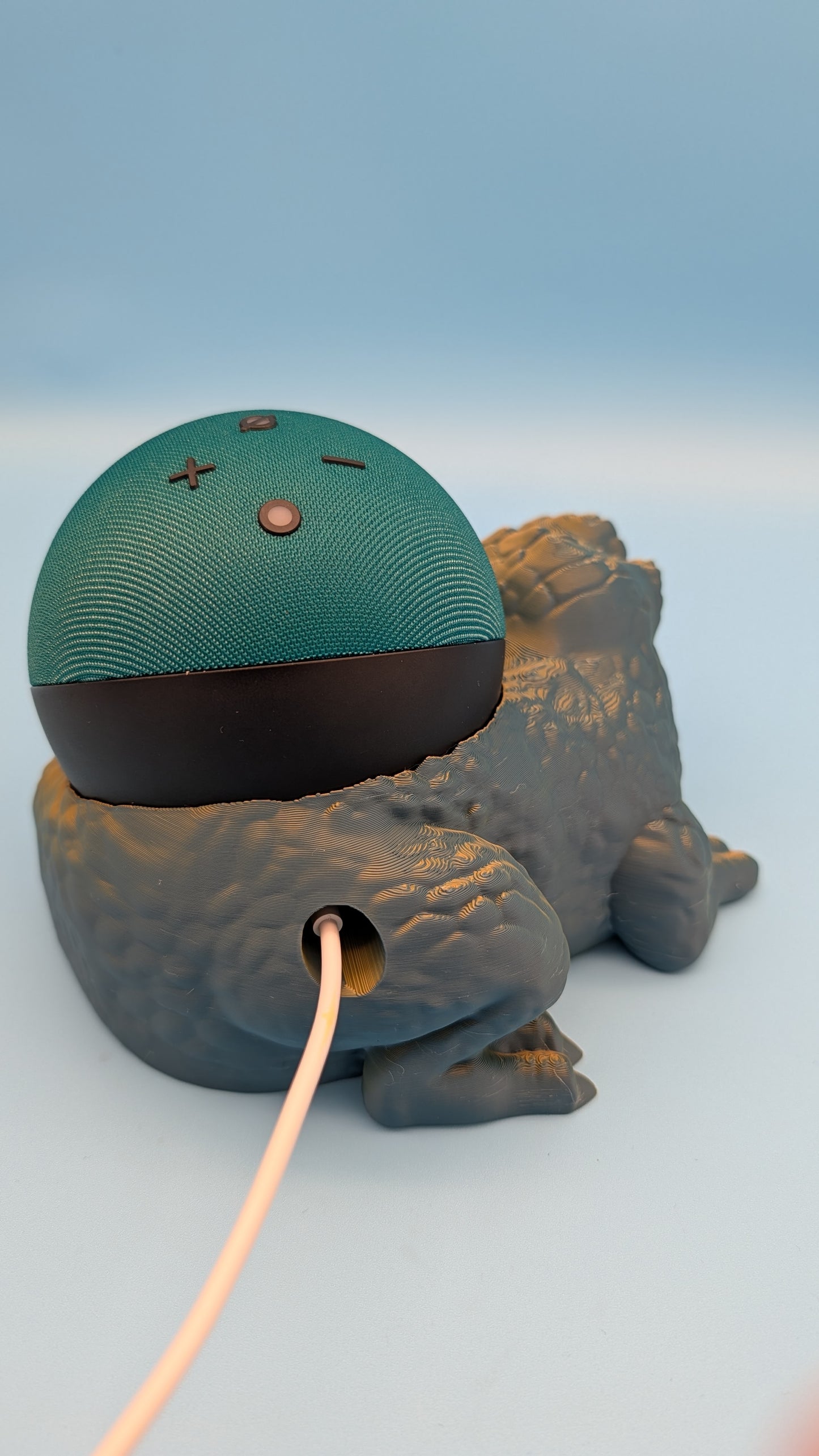 Echo Dot 4 & 5 Halter Baby T-Rex | Dualcolor Magic-Effekt | PLA