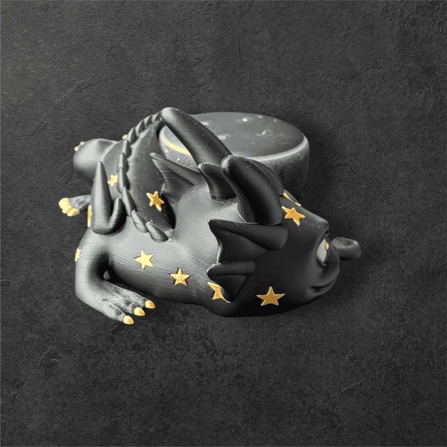 Echo Dot 3 Halter Sternendrache 3-farbig | Fantasy Drachen Figur Ständer | PLA
