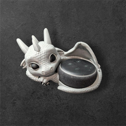 Echo Dot 3 Halter Entspannter Babydrache | Fantasy Drachen Figur Ständer | PLA