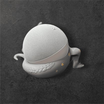 Echo Dot 5 Halterung Sternendrache | Alexa Ständer Glow & Gold | Deko Zubehör