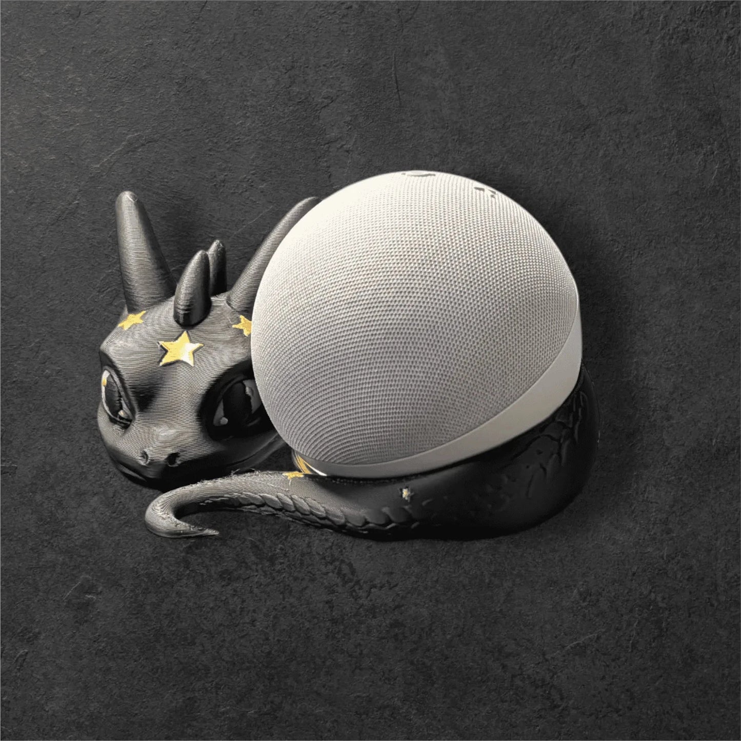 Echo Dot 5 Halter Sternendrache | Fantasy Drachen Figur Ständer | PLA