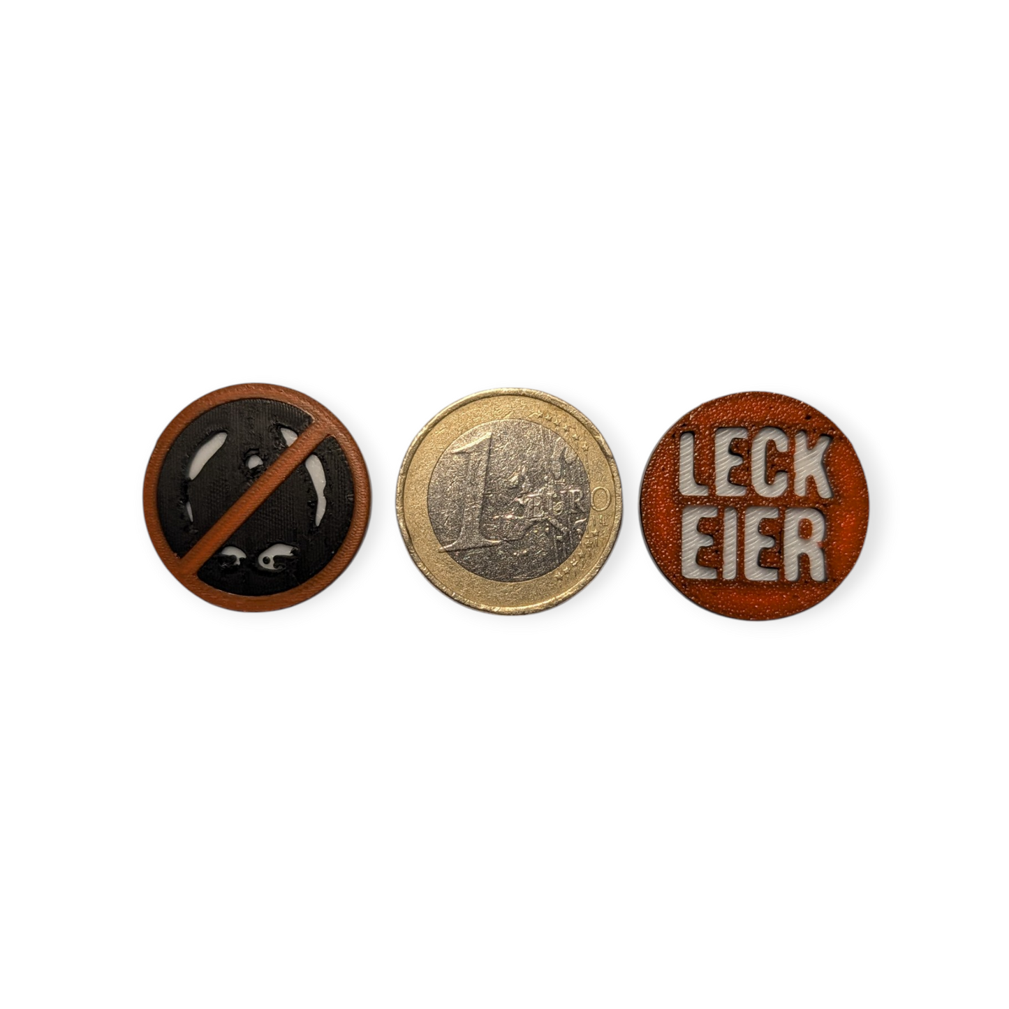 Leck Eier Einkaufswagenchip Set beidseitig | Satire Statement Chip | PLA
