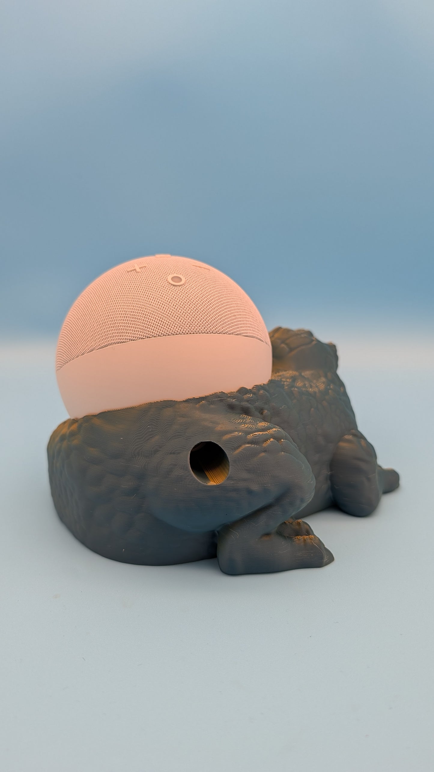 Echo Dot 4 & 5 Halter Baby T-Rex | Dualcolor Magic-Effekt | PLA