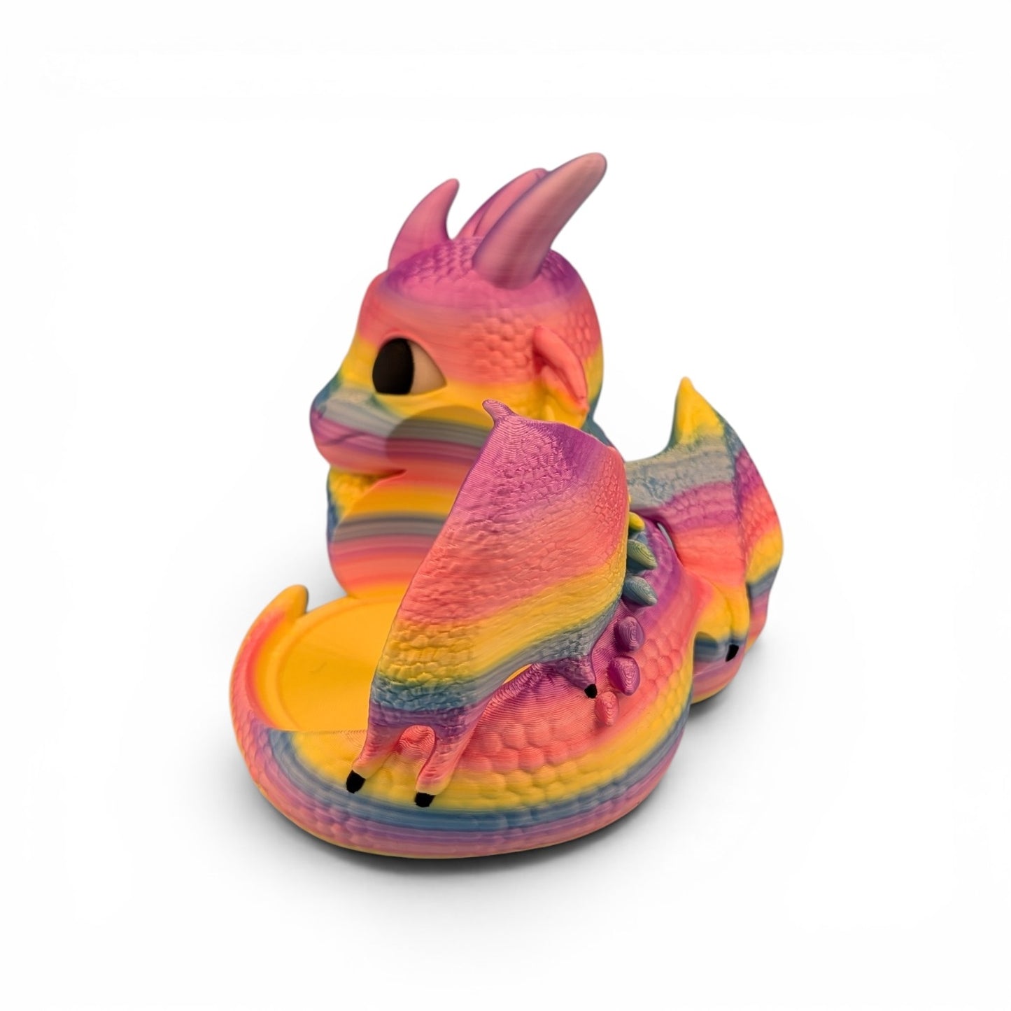 Relaxter Regenbogen Drache Halter für Echo Dot 4, 5, Kids | Glow Augen | PLA