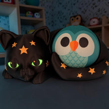 Katzen Halterung für Echo Dot 4 5 Kids | Nachtlicht Glow Sterne | Alexa Deko