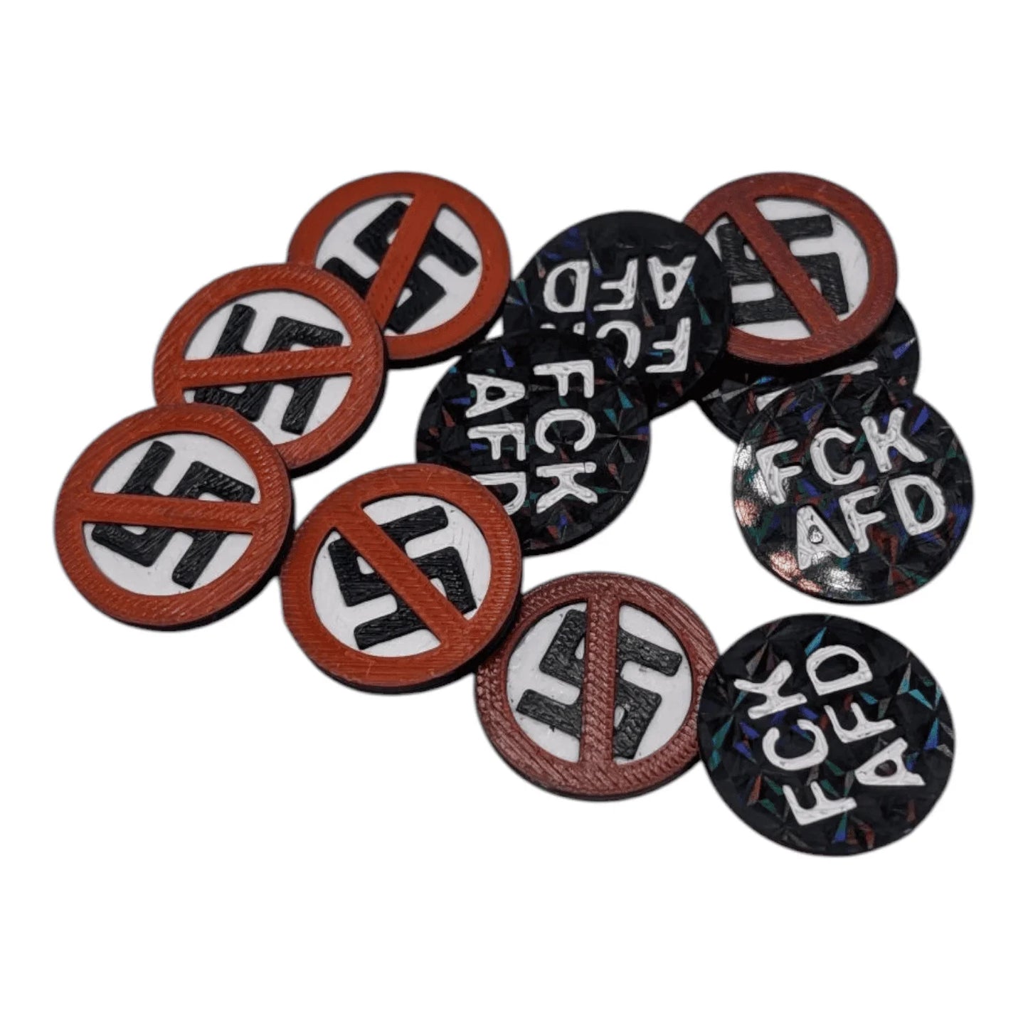 50x FCK AFD Einkaufswagenchip Set beidseitig | Statement Chip | PLA
