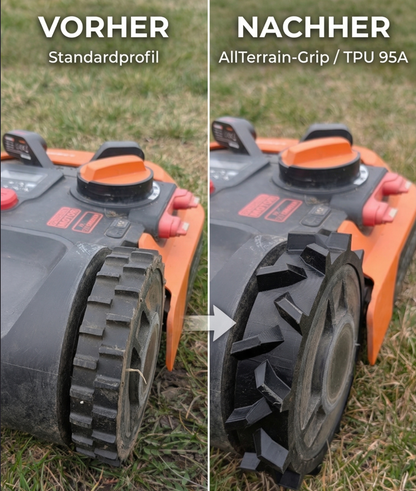 Radprofil Traktor-Grip für Worx Landroid S & M-Serie | 2er Set AllTerrain | TPU