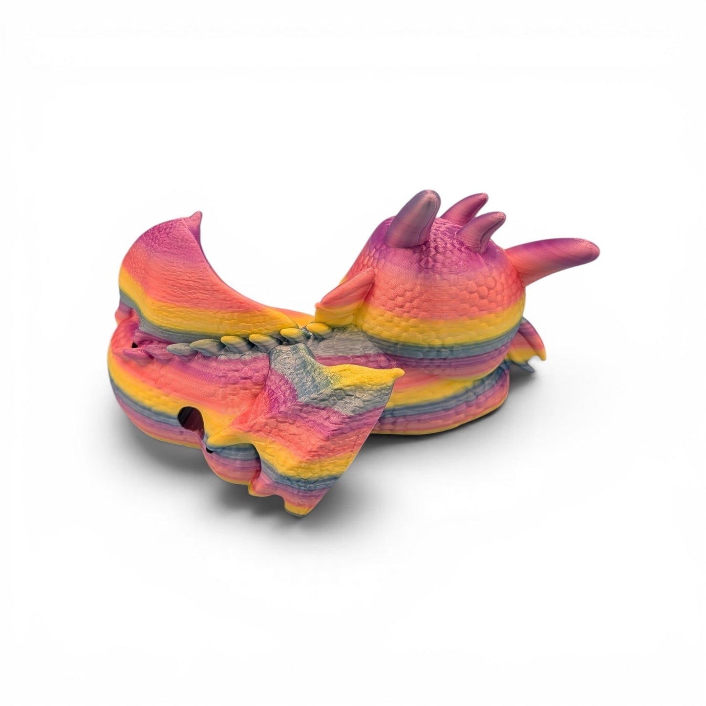 Relaxter Regenbogen Drache Halter für Echo Dot 4, 5, Kids | Glow Augen | PLA