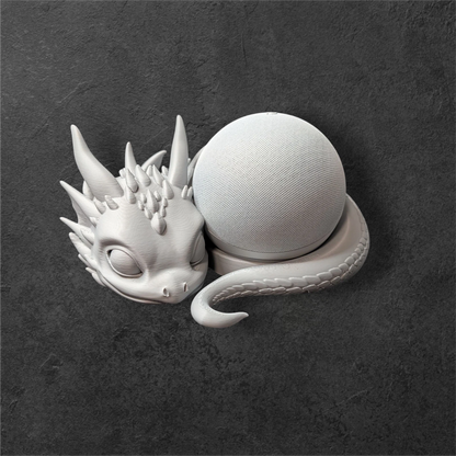 Echo Dot 5 Halter Babydrache | Fantasy Drachen Figur Ständer | PLA