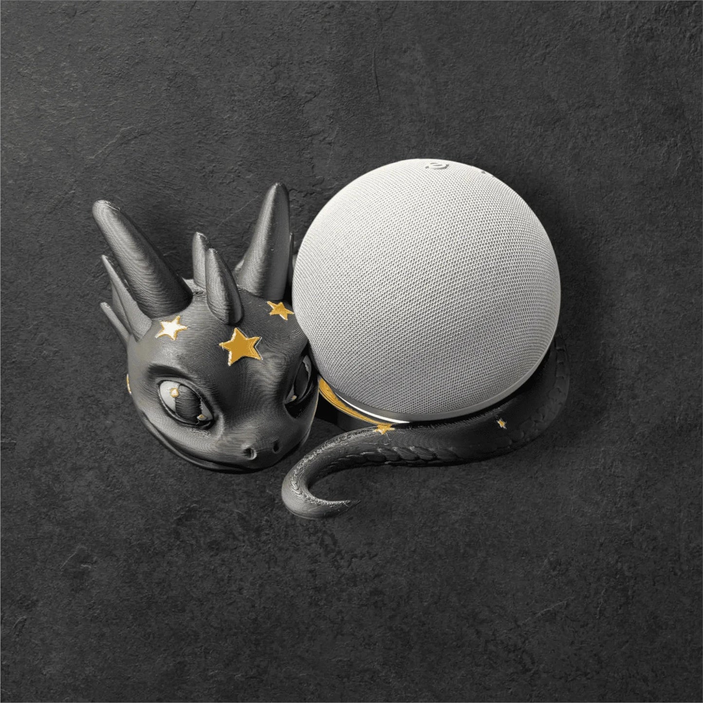 Echo Dot 5 Halter Sternendrache | Fantasy Drachen Figur Ständer | PLA