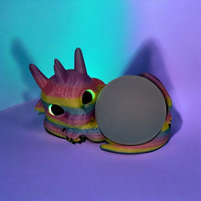 Regenbogen Drache Echo Dot Halter mit Glow-Augen