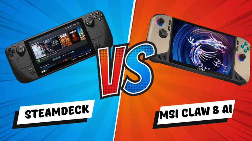 Steam Deck vs MSI Claw 8 AI+ Handheld-Gaming Vergleich 2025