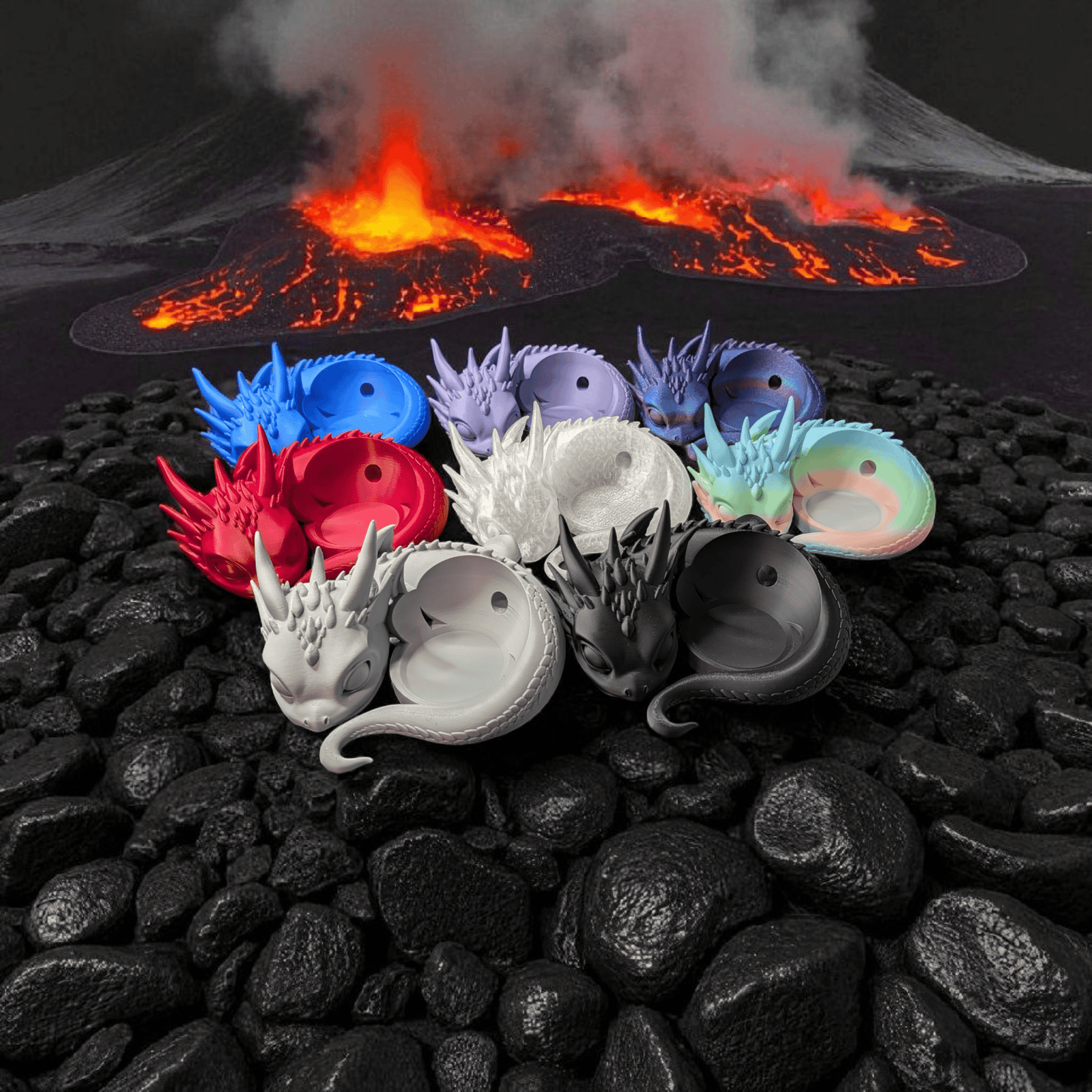 Babydrache – Echo Dot 5 Halter | Einfarbig PLA Ständer für Amazon Alexa Dot 5. Gen