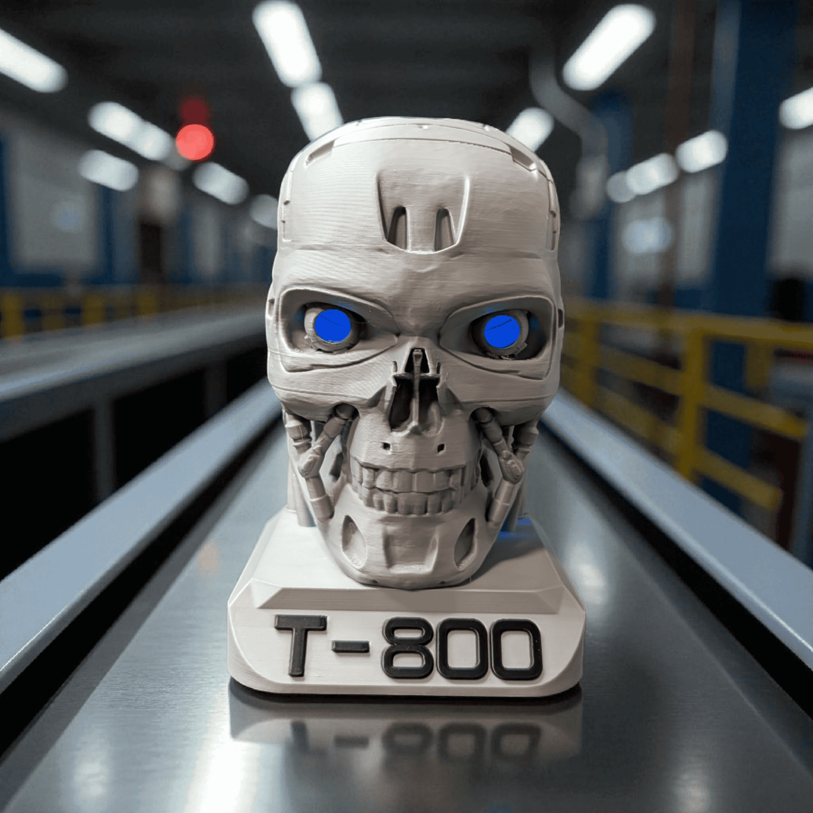 T800 Alexa Dot Halter V2 | Terminator Büste für Echo Dot 4 & 5 | 3D-Druck aus PLA | MrWildHunt