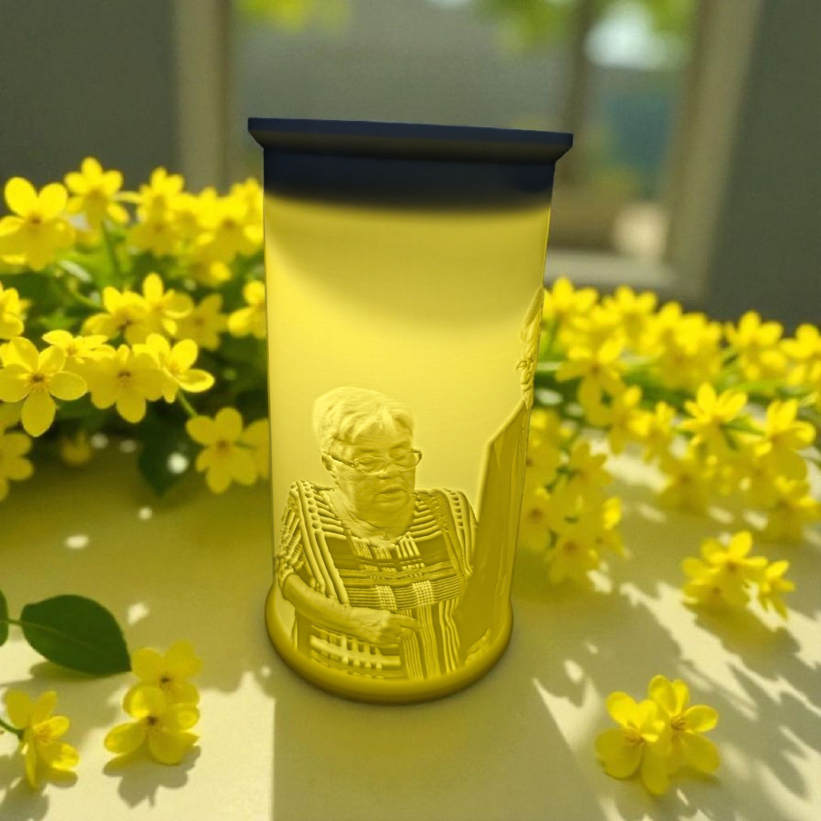 Solar LED Grablicht mit deinem Foto – personalisierbares Dekolicht mit Lithophanie – Solarlicht aus Biokunststoff – wetterfest & nachhaltig – Bild 3