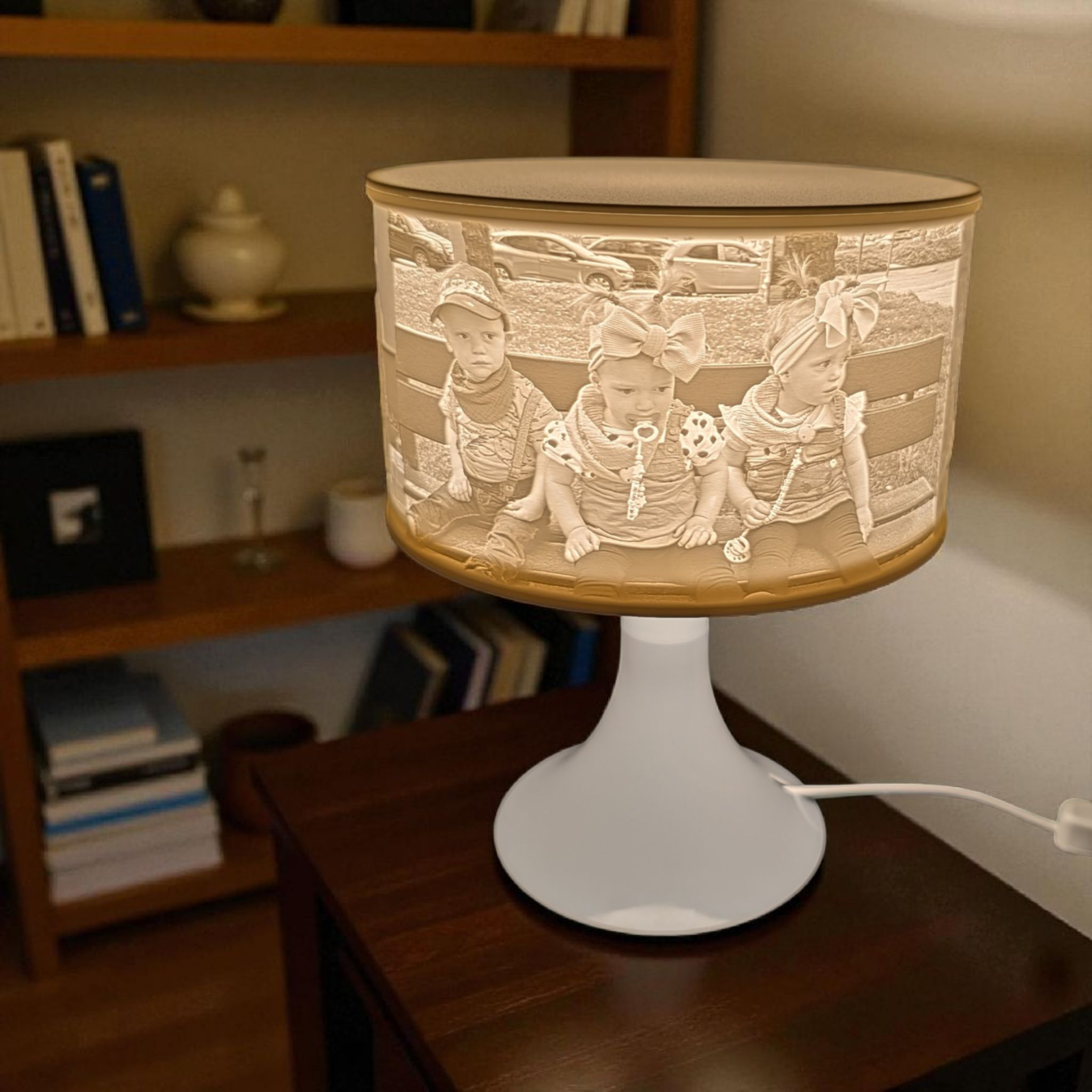 Personalisierte 3D-Lithophanie Lampe mit deinem Foto – Handgefertigtes Lichtgeschenk mit Herz – Made in Germany – Bild 2