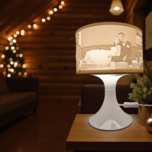 Personalisierte 3D-Lithophanie Lampe mit deinem Foto – Handgefertigtes Lichtgeschenk mit Herz – Made in Germany