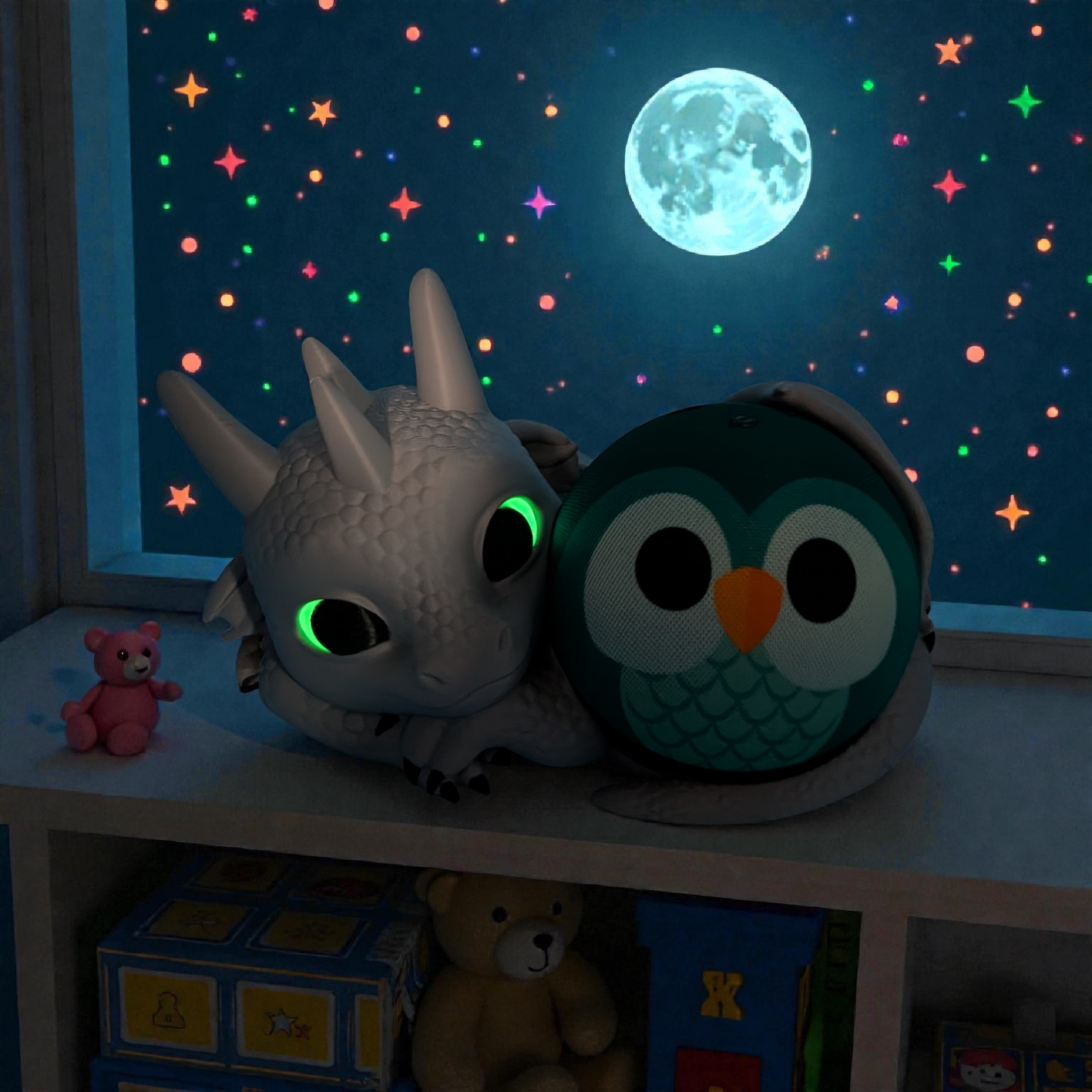 Echo Dot Kids Ständer Babydrache mit Flügeln Halterung Glow-Effekt Zubehör